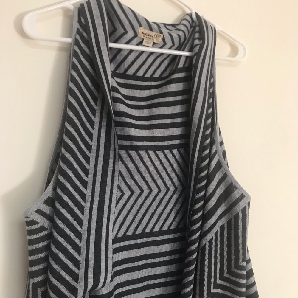 NWOT One World Cascade Front Sweater Vest
